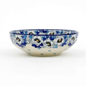 Miska ceramiczna B90 0,5l <br> 2222X Biało-niebieskie anemony